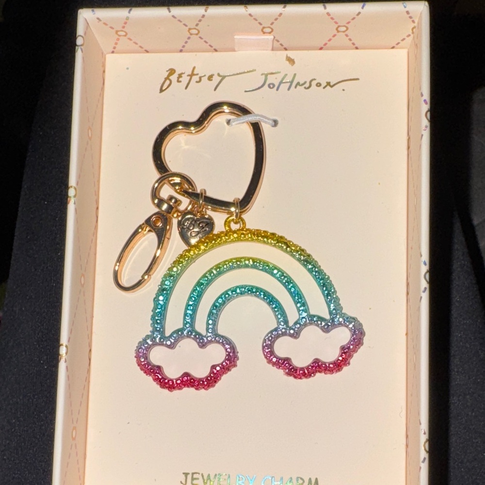 Betsey Johnson Multicolor Rainbow Keychain